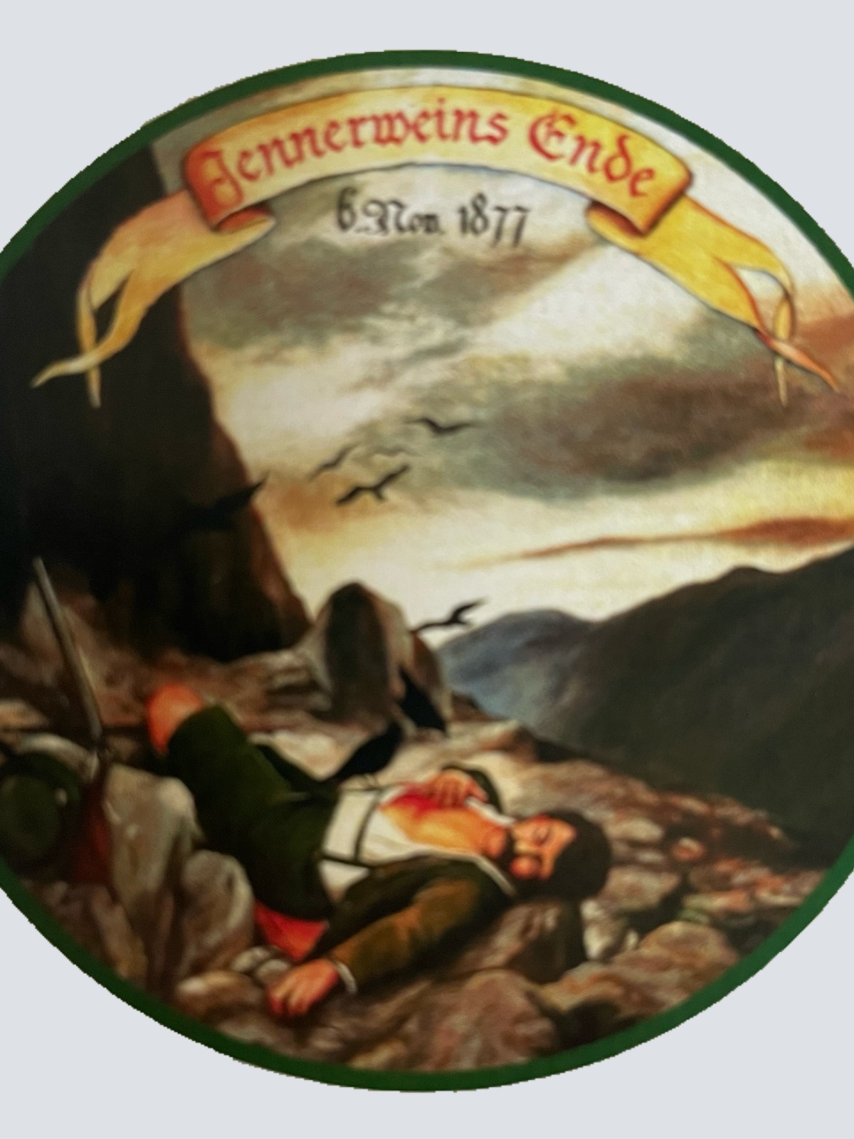 Nostalgie Holzschild Schützenscheibe Jennerweins Ende Jagd Wilderer Schild