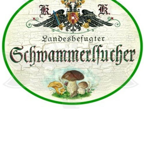 KuK Nostalgie Holzschild "Schwammerlsucher"