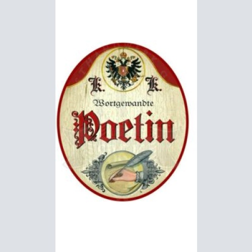 KuK Nostalgie Holzschild "Poetin"