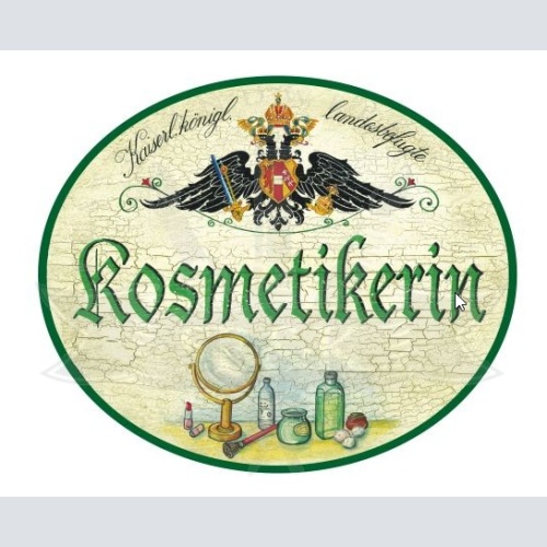 KuK Nostalgie Holzschild Kosmetikerin