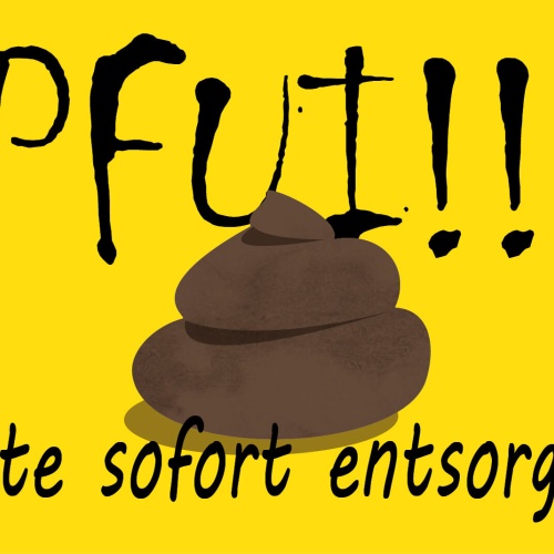 Schild Pfui! Bitte sofort entsorgen 12x18 / 20x30 / 30x40 Blech od. Holz