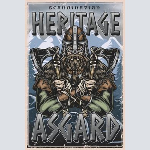 Nostalgie schild scandinav. heritage asgard 12x18 / 20x30 / 30x40 blech od. holz