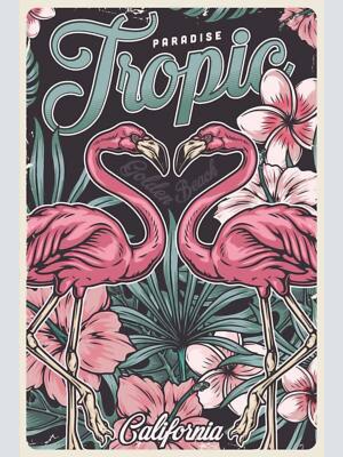 Nostalgie schild topic paradise california 12x18 / 20x30 / 30x40 blech od. holz