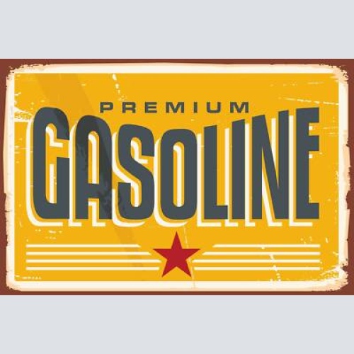 Nostalgie schild premium gasoline benzin 12x18 / 20x30 / 30x40 blech od. holz