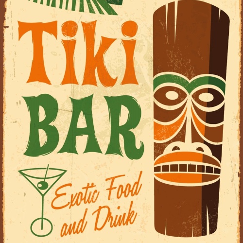 Nostalgie Schild Tiki Bar Aloha Hawaii 12x18 / 20x30 / 30x40 Blech od. Holz