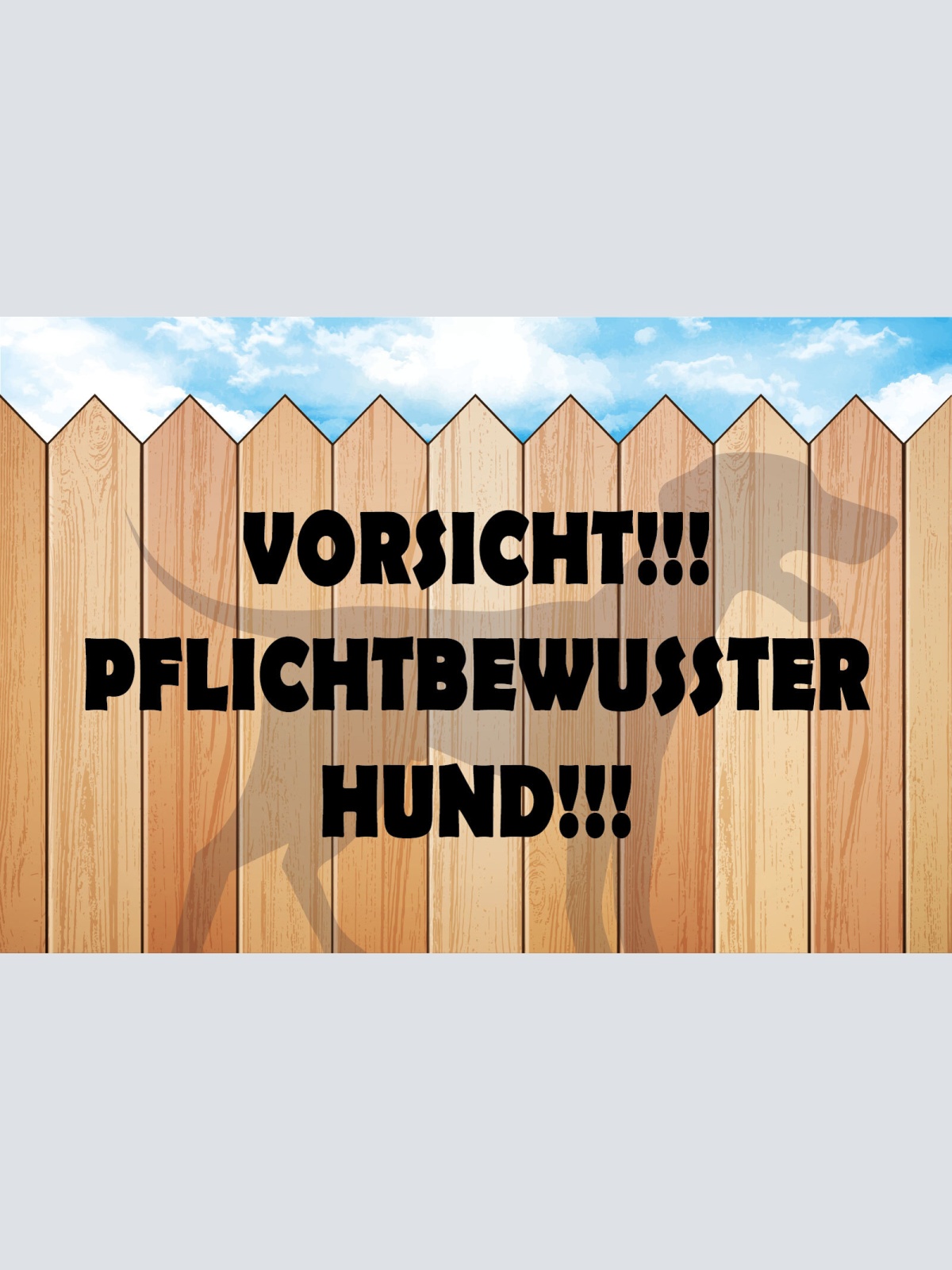 Nostalgie Schild Vorsicht! Pflichtbew. Hund 12x18 / 20x30 / 30x40 Blech od. Holz
