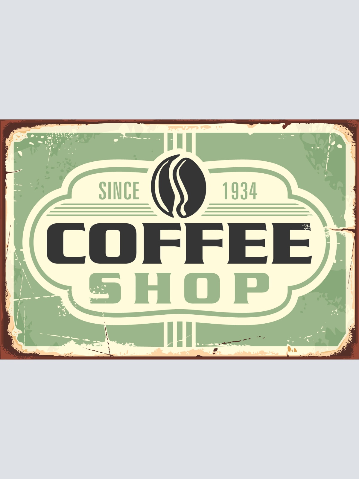 Nostalgie Schild Coffee Shop Kaffee Café 12x18 / 20x30 / 30x40 Blech od. Holz