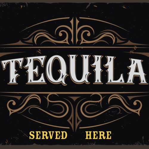 Schild Tequila Spirituose Alkohol Served Here Bar 12x18 20x30 30x40 Blech/Holz