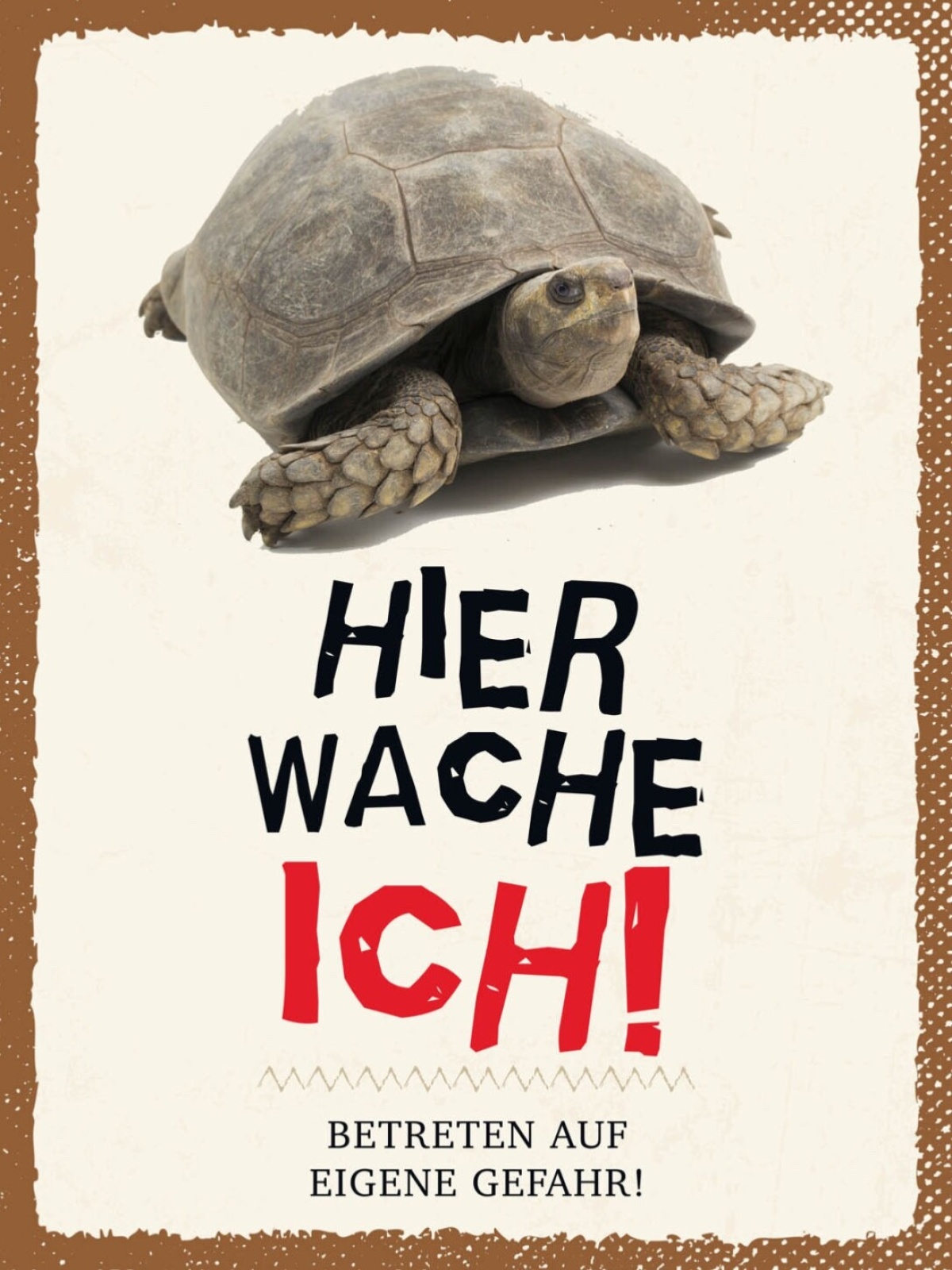 Schild Hier Wache Ich Schildkröte Gefahr Haus Tier 12x18 20x30 30x40 Blech/Holz