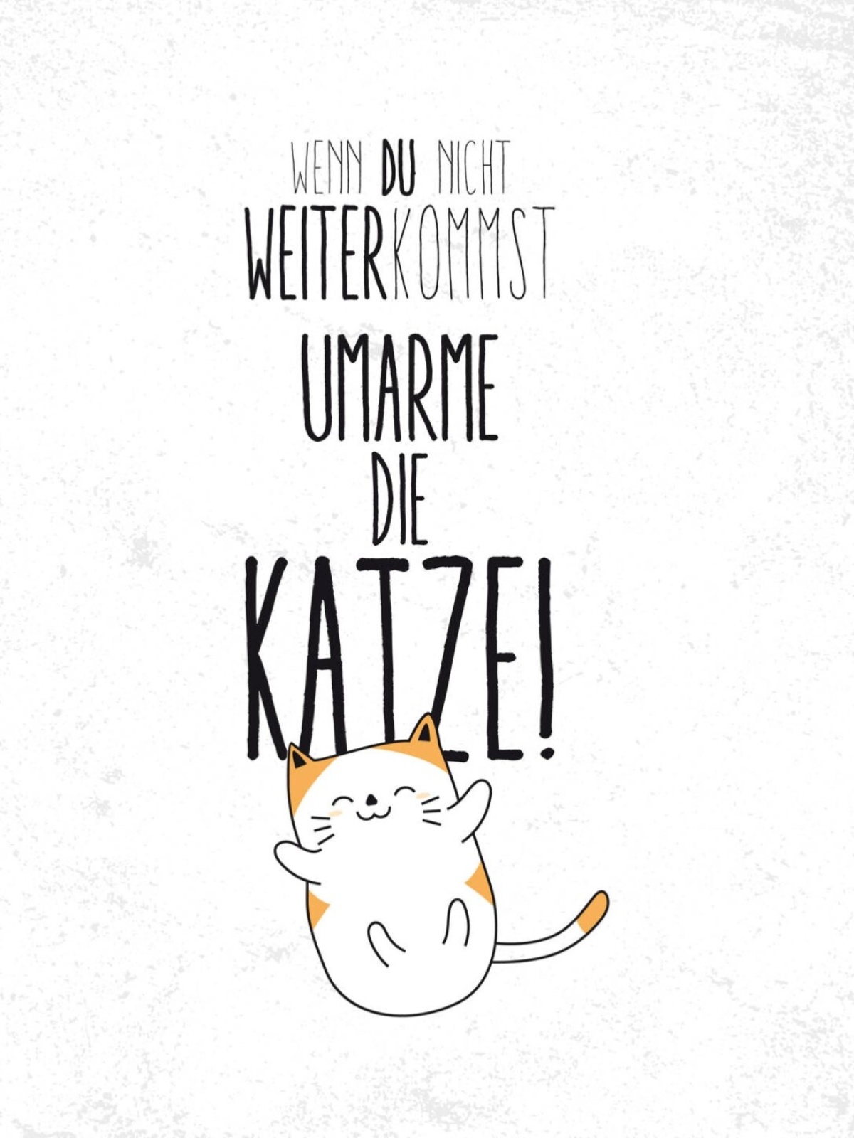 Schild Wenn Du Nicht Weiter Kommst Umarme Die Katze 12x18 20x30 30x40 Blech/Holz