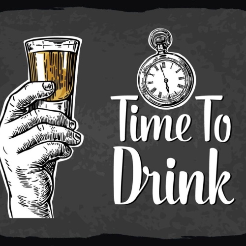 Schild Time To Drink Alkohol Trinken Schnaps Zeit 12x18 20x30 30x40 Blech/Holz