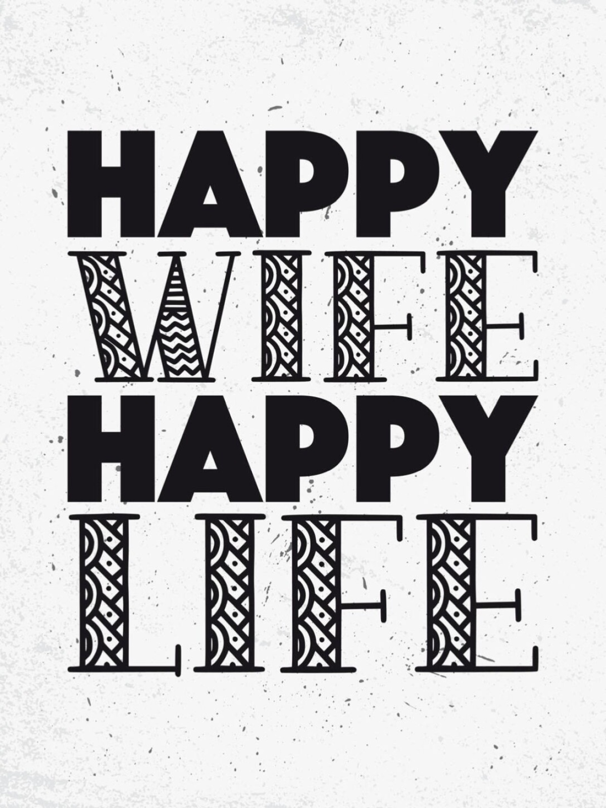 Schild Happy Wife Happy Life Glücklich Frau Leben 12x18 20x30 30x40 Blech/Holz