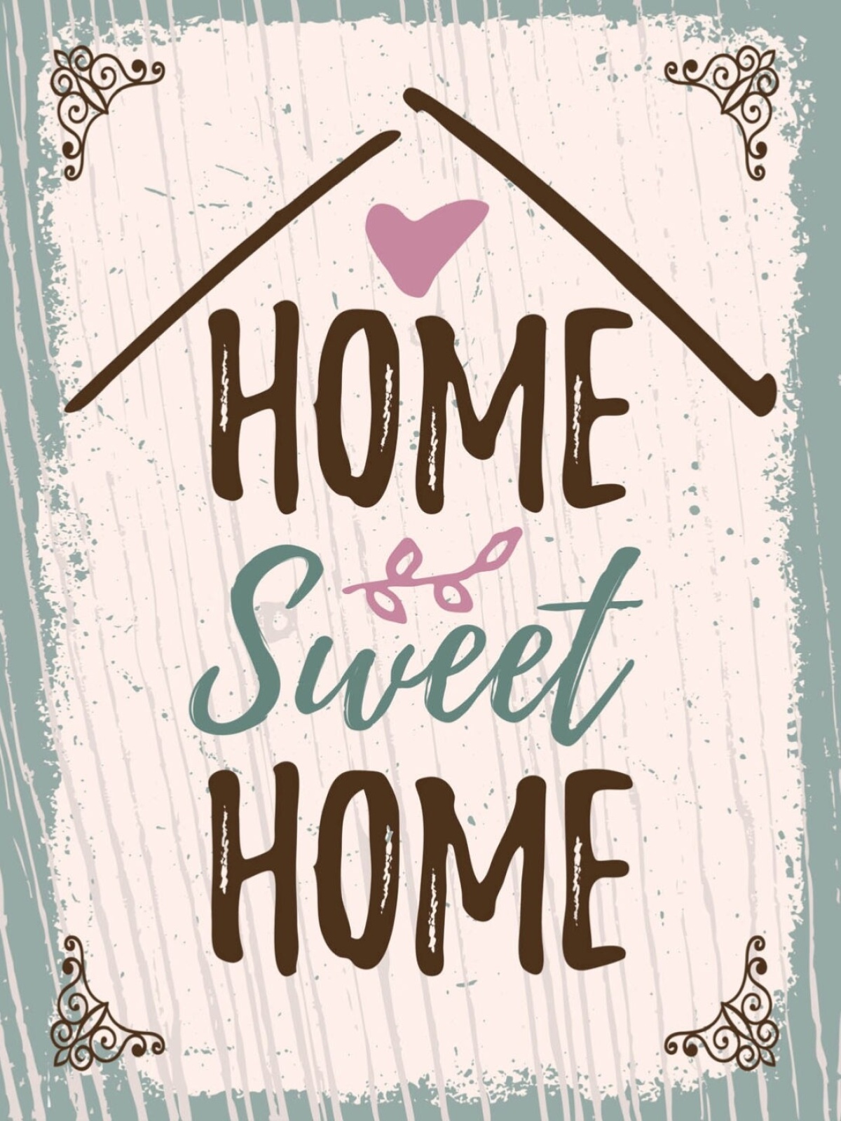 Schild Home Sweet Home Zuhause Haus Heim Heimat 12x18 20x30 30x40 Blech/Holz