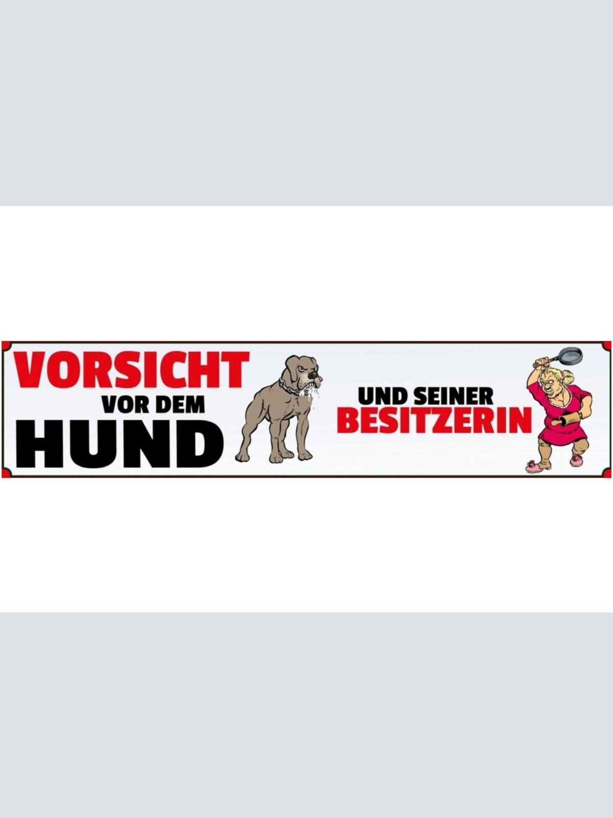Schild Vorsicht Hund Besitzer Wachhund Tier Hundehalter 46 x 10 Blech od. Holz