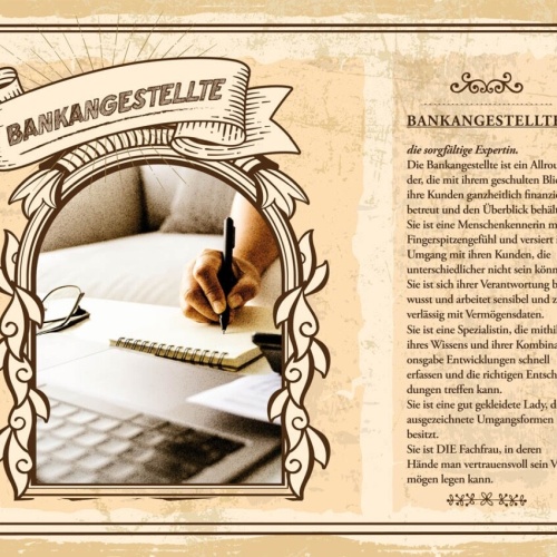 Schild Bankangestellte Beruf Bank Bänkerin Geld 12x18 20x30 30x40 Blech/Holz