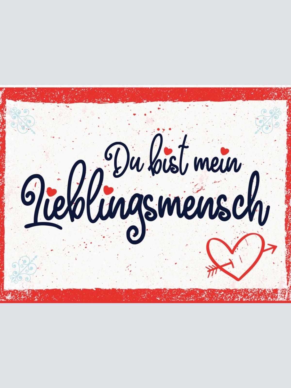 Schild Du Bist Mein Lieblingsmensch Liebe Freunde 12x18 20x30 30x40 Blech/Holz