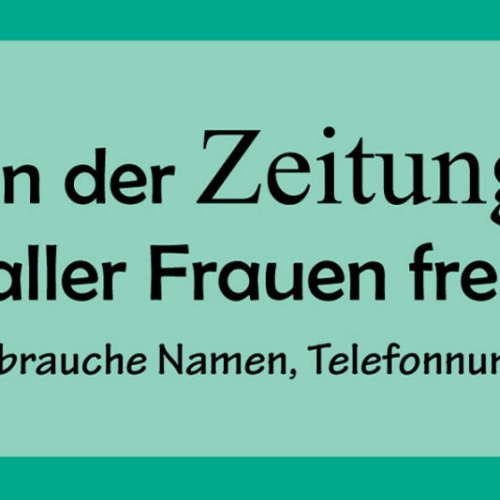 Schild Habe In Der Zeitung Gelesen Das 37% Der Frauen Fremdgehen Brauche Name