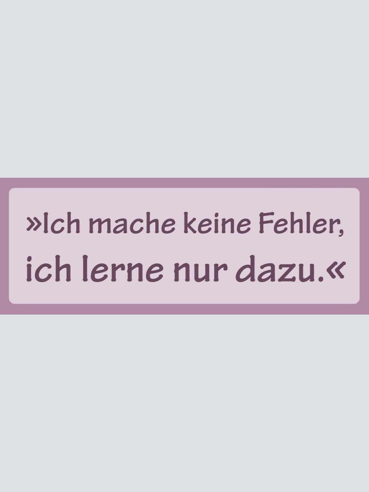 Schild Ich Mache Keine Fehler Ich Lerne Nur Dazu Perfekt 27 x 10 Blech od. Holz