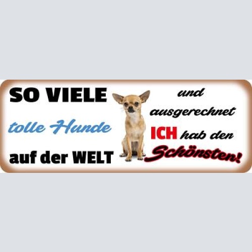 Schild so viele tolle hunde auf der welt & ausgerechnet ich hab den schönsten