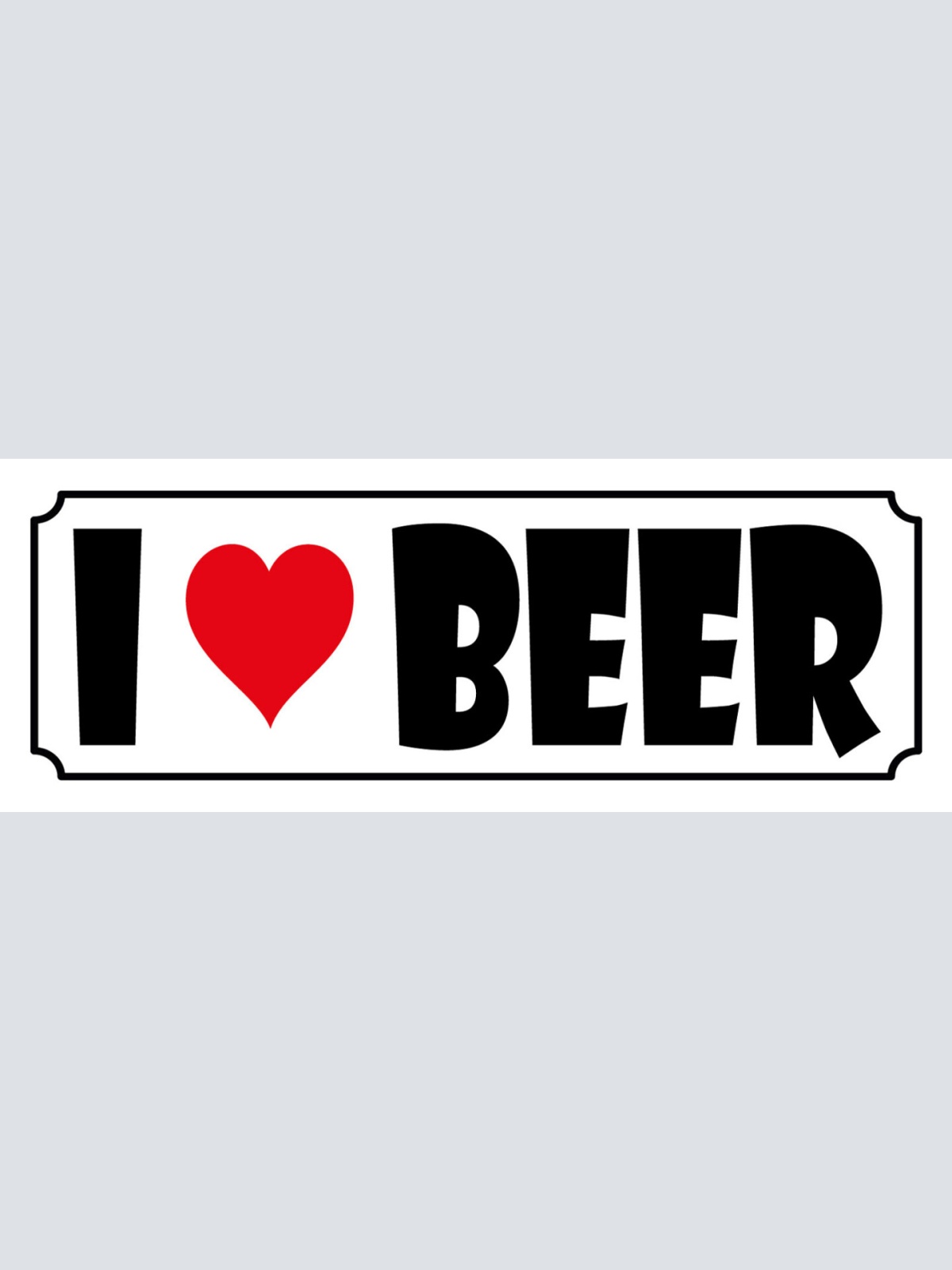 Schild I ❤️ Beer Bier Alkohol Trinken Lokal Wirt Bar 27 x 10 Blech od. Holz