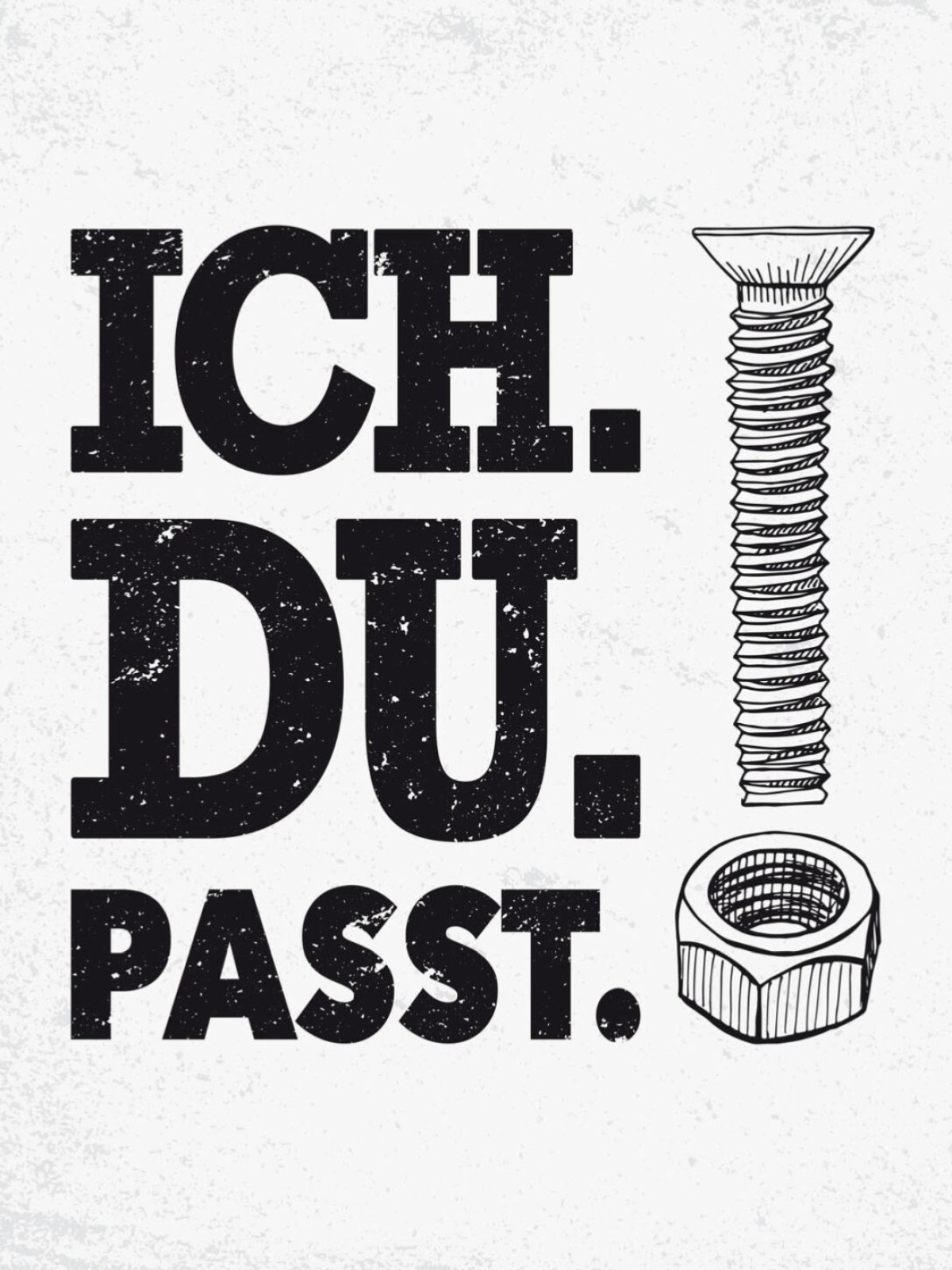 Schild Ich Du Passt Liebe Ehe Paar Beziehung 12x18 20x30 30x40 Blech/Holz