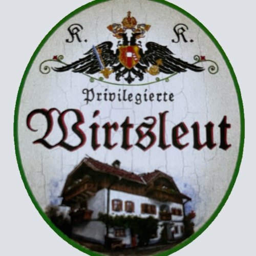 KuK Nostalgie Holzschild Privilegierte Wirtsleut Wirt Lokal Wirtsleute Schild