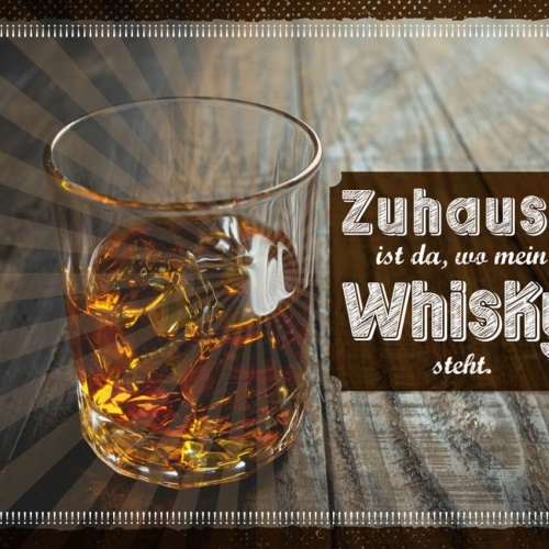 Schild Zuhause Ist Da Wo Mein Whisky Steht Alkohol 12x18 20x30 30x40 Blech/Holz