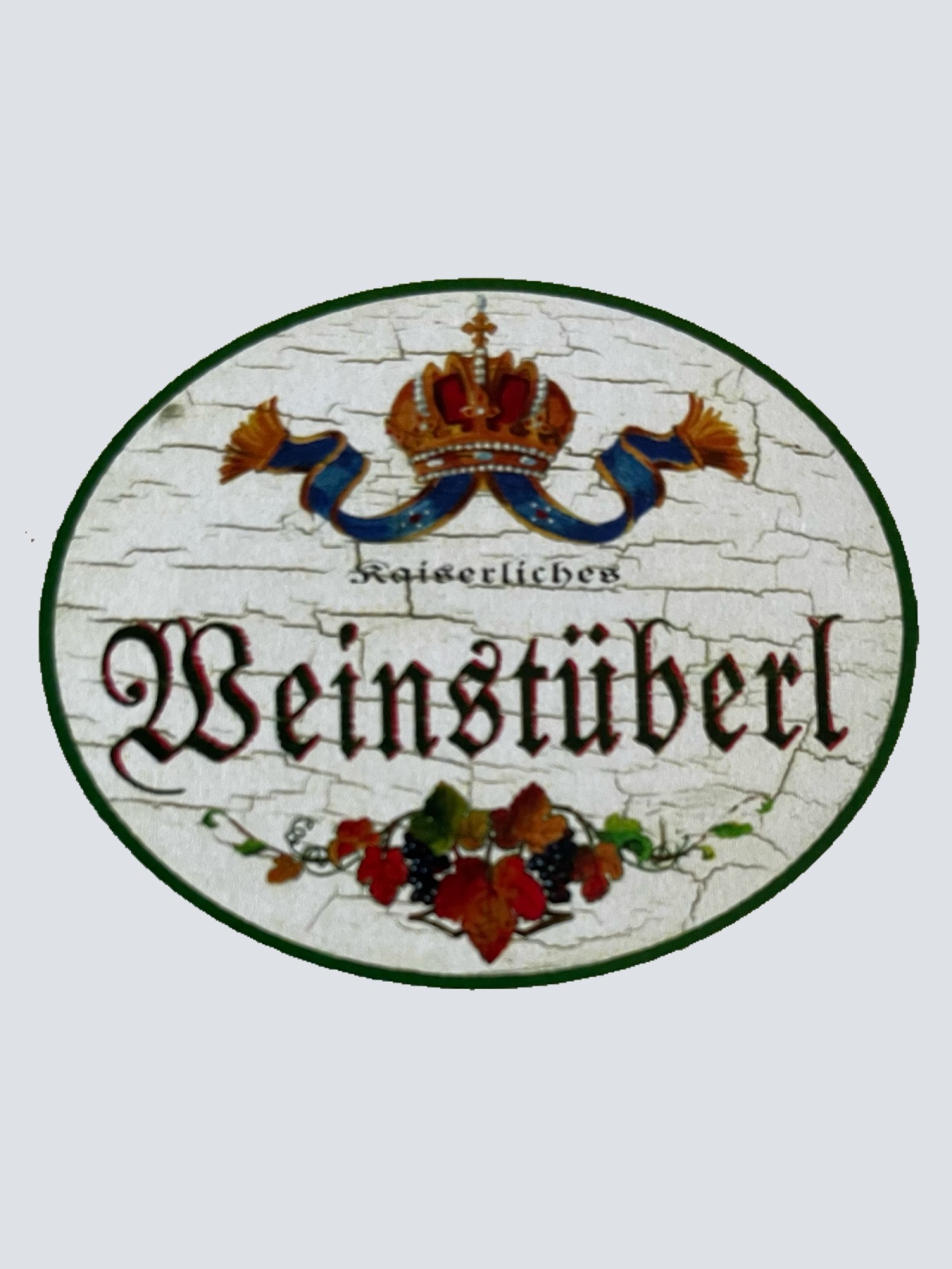 KuK Nostalgie Holzschild Kaiserliches Weinstüberl Alkohol Wirt Wein Schild