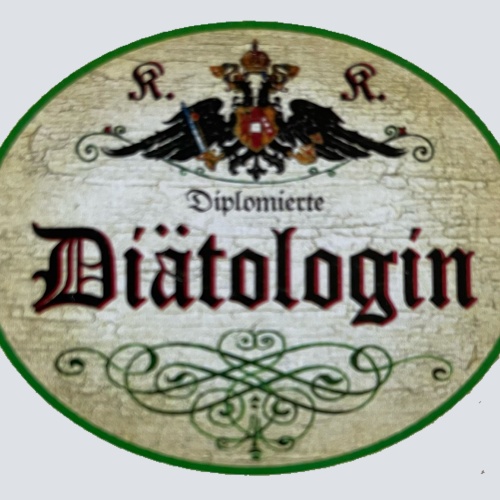 KuK Nostalgie Holzschild Diplomierte Diätologin Diät Ernährung Beraterin Schild