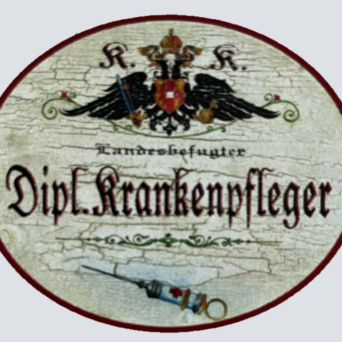 KuK Nostalgie Holzschild Landesbefugter Dipl. Krankenpfleger Pflege Schild