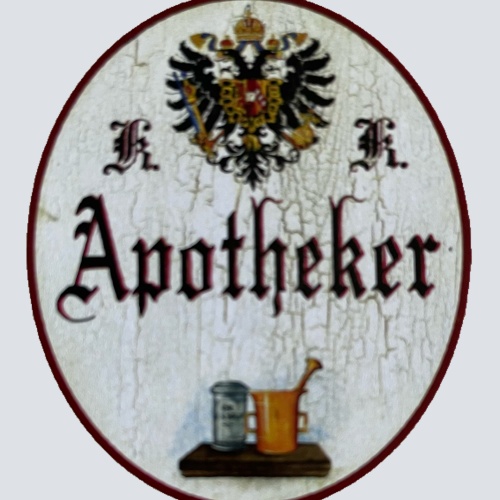 KuK Nostalgie Holzschild Apotheker Pharmazeut Apotheke Medikamente Schild
