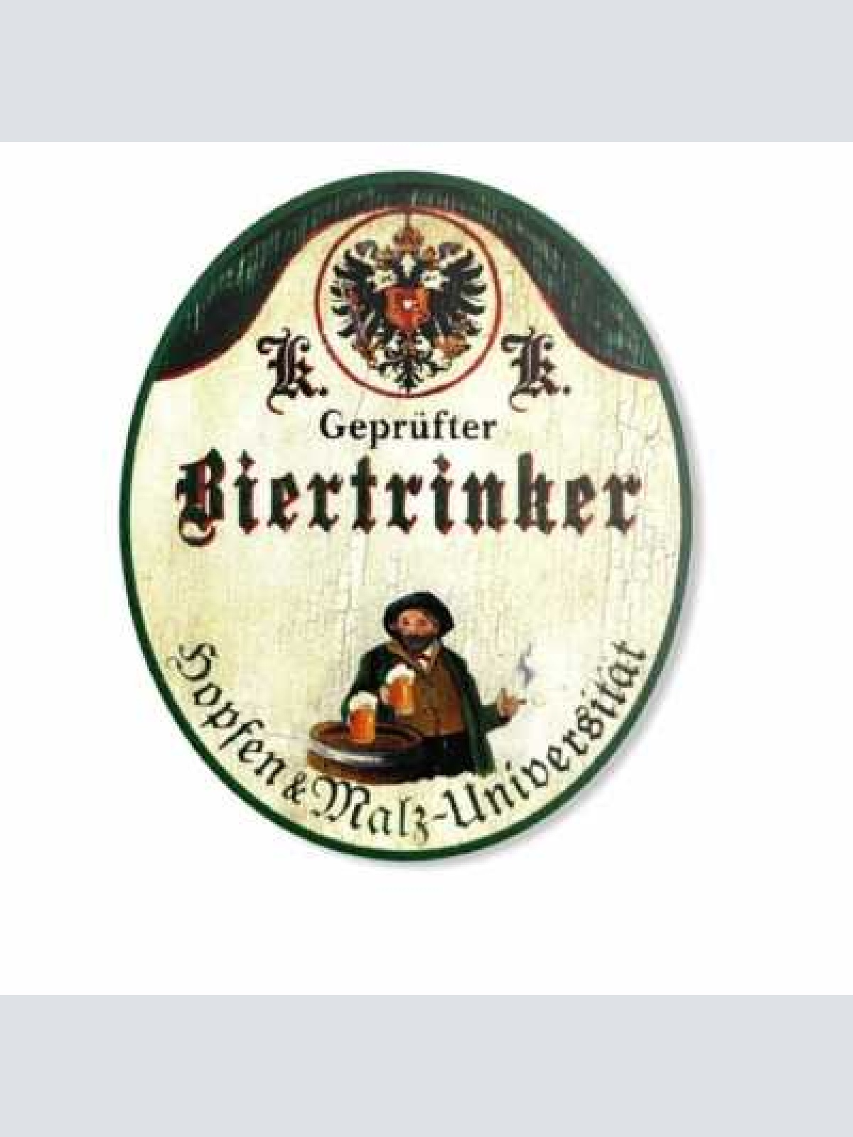 Kuk nostalgie holzschild geprüfter biertrinker bier schild