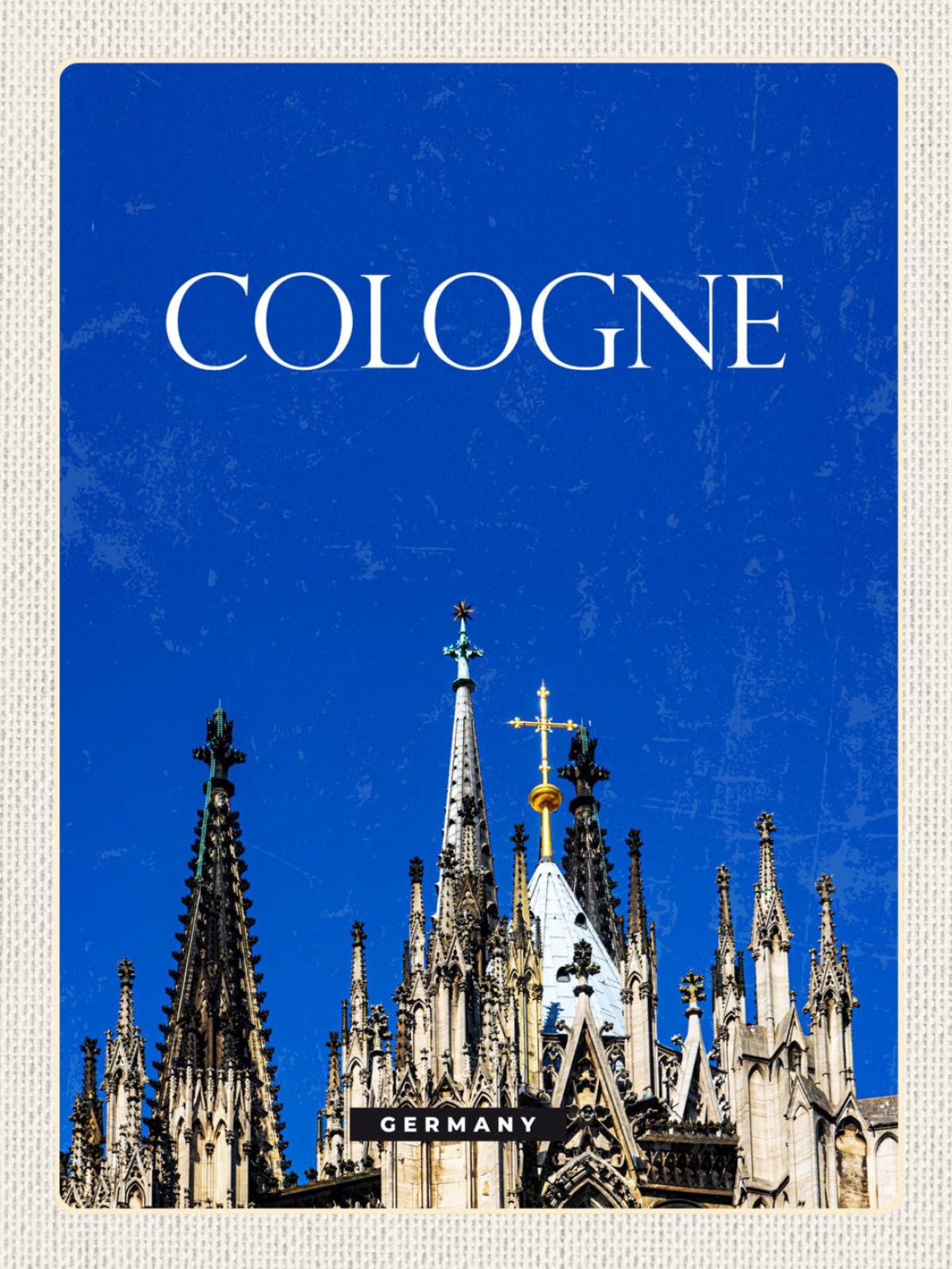 Schild Cologne Germany Köln Kölner Dom Kathedrale D 12x18 20x30 30x40 Blech/Holz