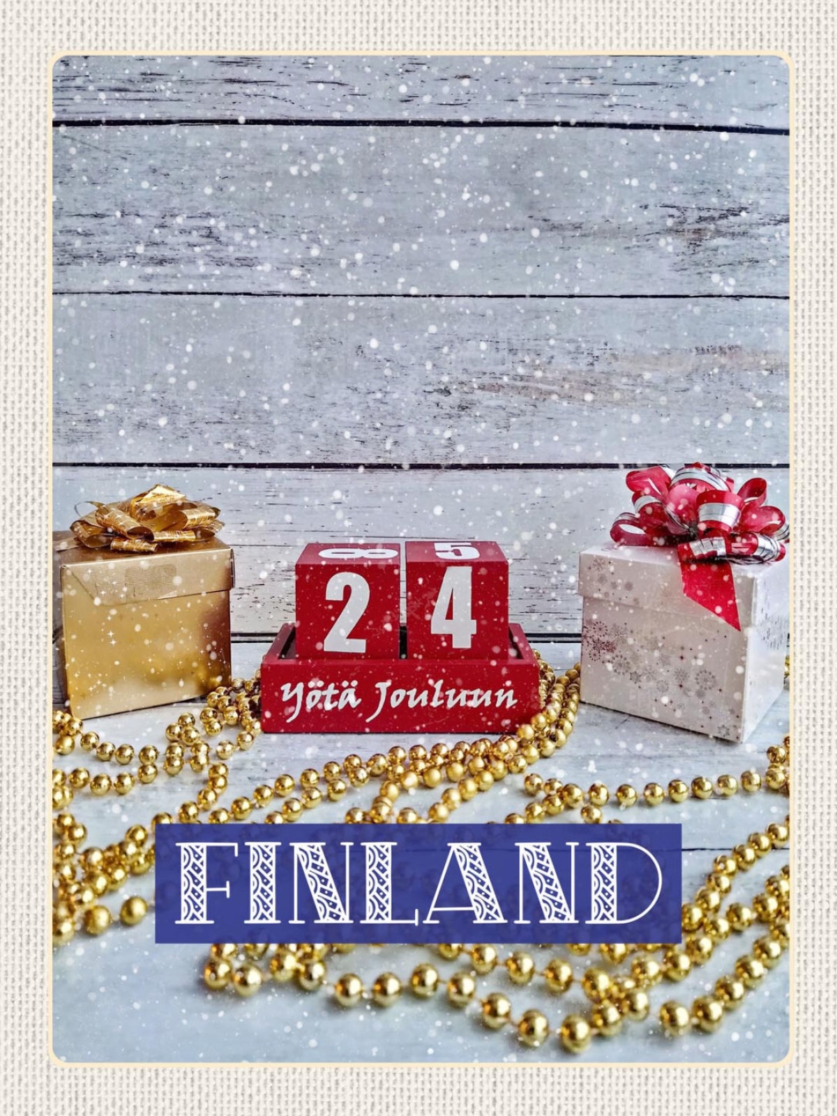 Schild Finland Finnland Weihnachten Dekoration 12x18 20x30 30x40 Blech/Holz