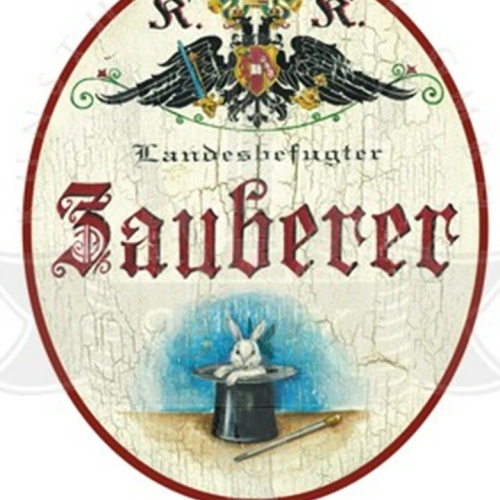 KuK Nostalgie Holzschild "Zauberer"