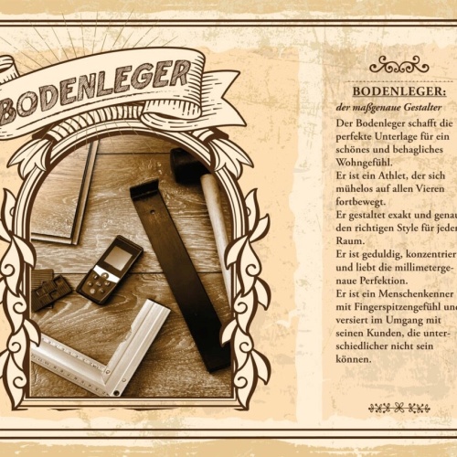 Schild Bodenleger Beruf Handwerker Böden Fliesen 12x18 20x30 30x40 Blech/Holz