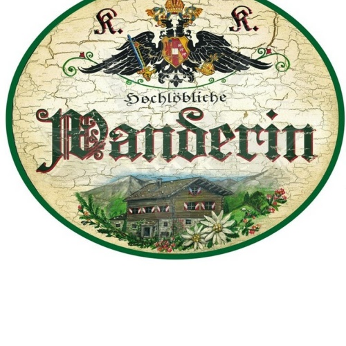 KuK Nostalgie Holzschild "Wanderin"