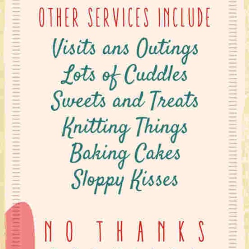 Schild Grandma's Baby Sitting Services Oma Kind Großmutter 27x10 Blech od.Holz