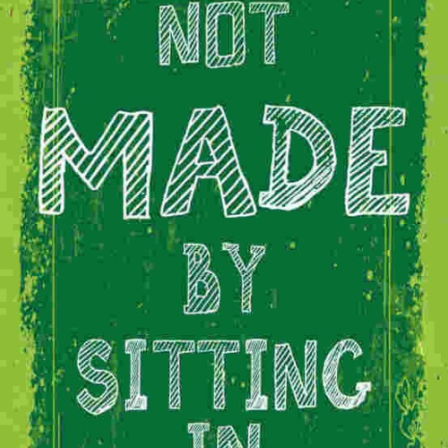 Schild Gardens Are Not Made By Sitting In The Shade Garten 27x10 Blech od.Holz