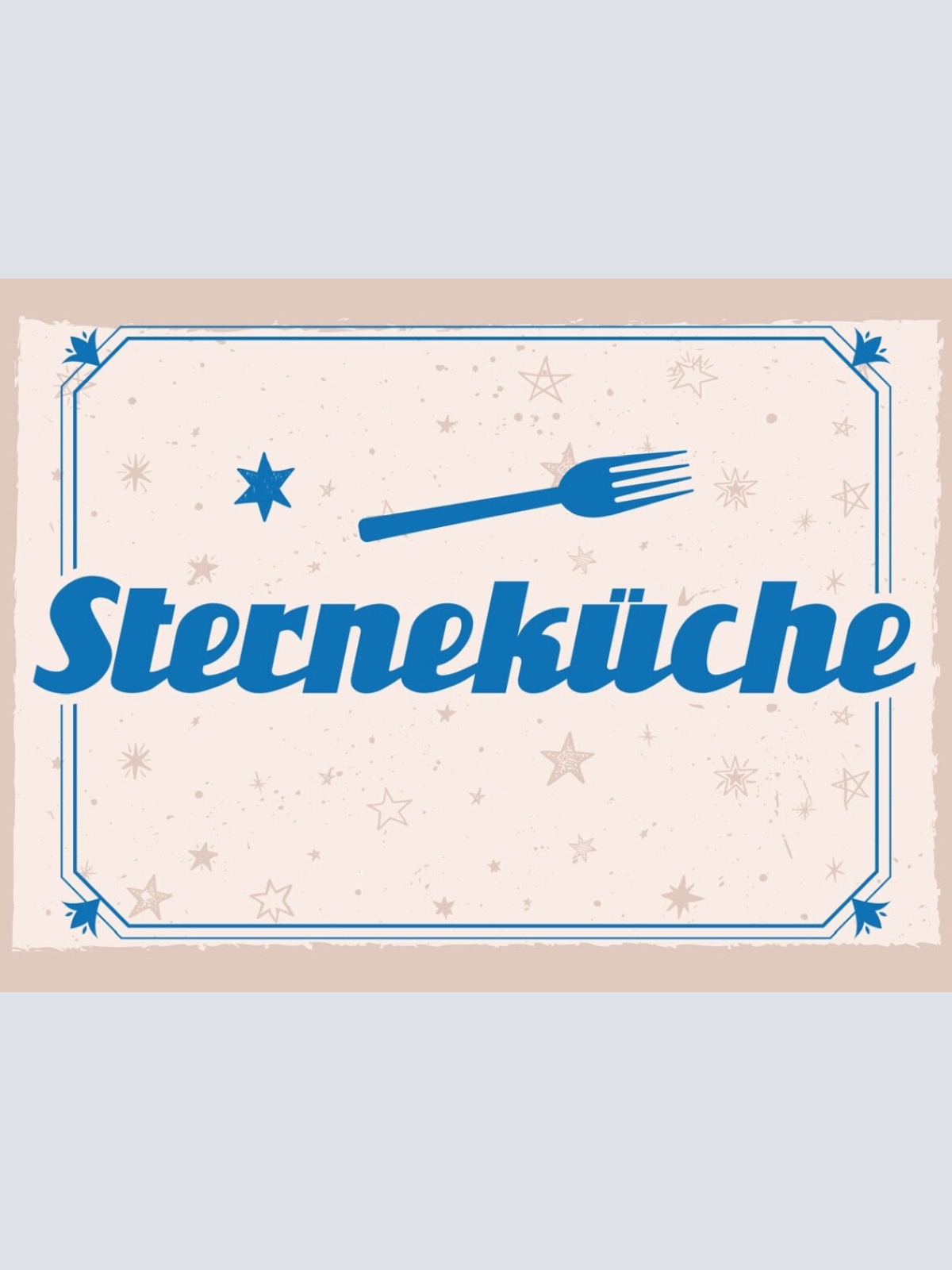 Schild Sterneküche Kochen Küche Koch Essen 5 Sterne 12x18 20x30 30x40 Blech/Holz