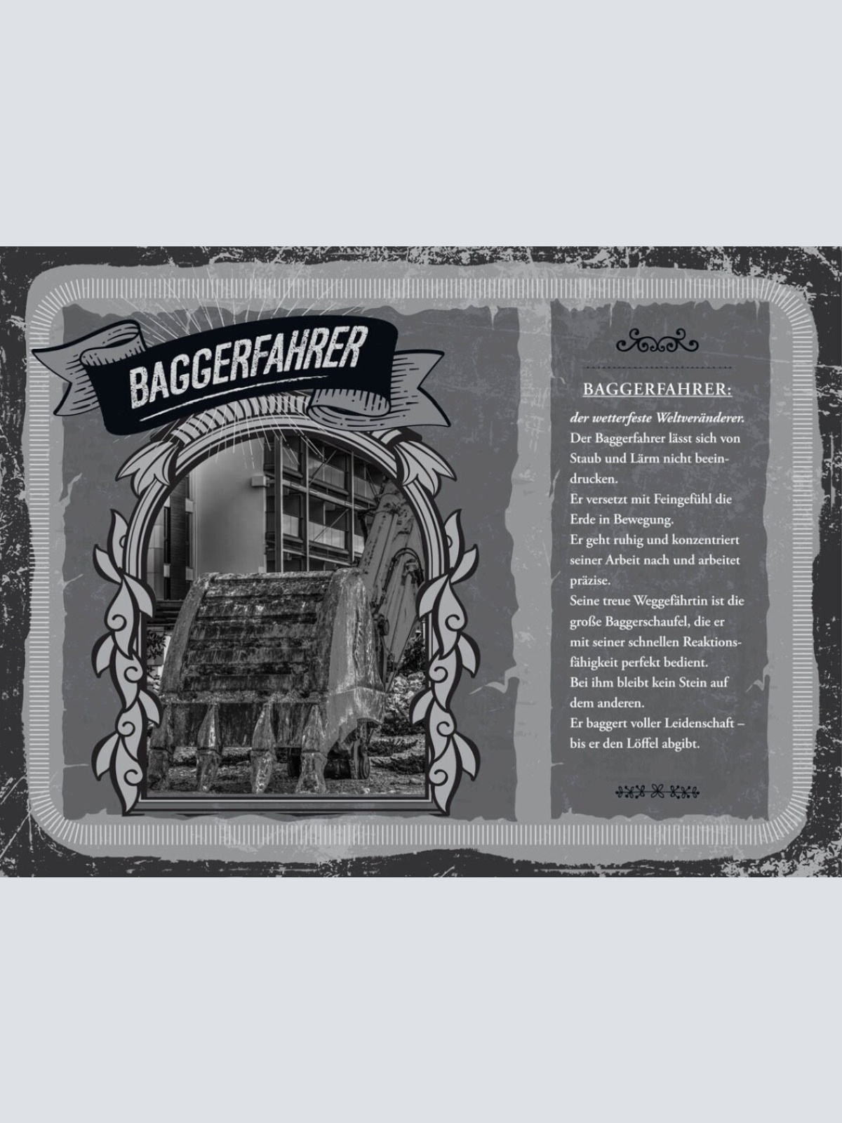 Schild Baggerfahrer Beruf Bau Fahrzeug Baustelle 12x18 20x30 30x40 Blech/Holz