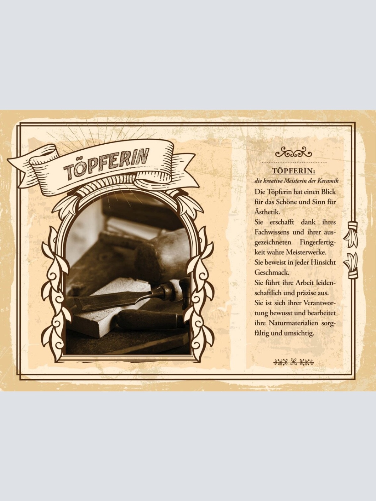 Schild Töpferin Beruf Töpfern Töpferei Keramik Ton 12x18 20x30 30x40 Blech/Holz