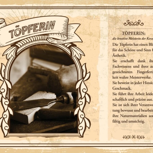 Schild Töpferin Beruf Töpfern Töpferei Keramik Ton 12x18 20x30 30x40 Blech/Holz