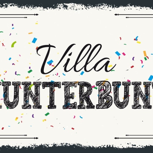 Schild Villa Kunterbunt Haus Wohnung Dekoration 12x18 20x30 30x40 Blech/Holz