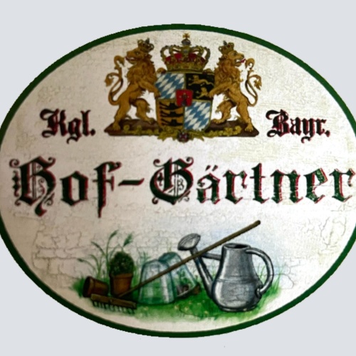 Nostalgie Holzschild Bayern Königlich Bayerischer Hof-Gärtner Garten Schild