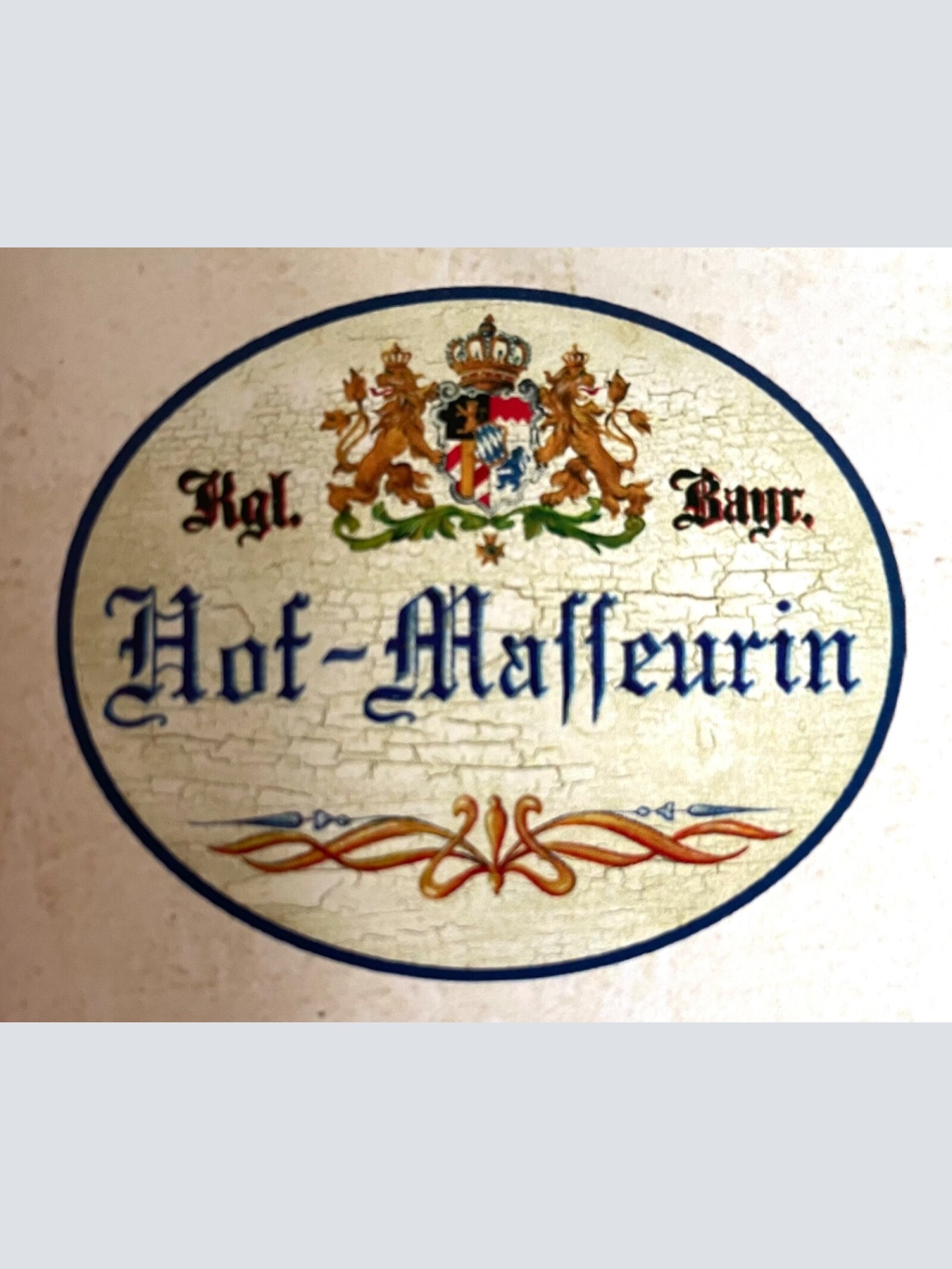 Nostalgie Holzschild Bayern Königlich Bayerische Hof Masseurin Massieren Schild