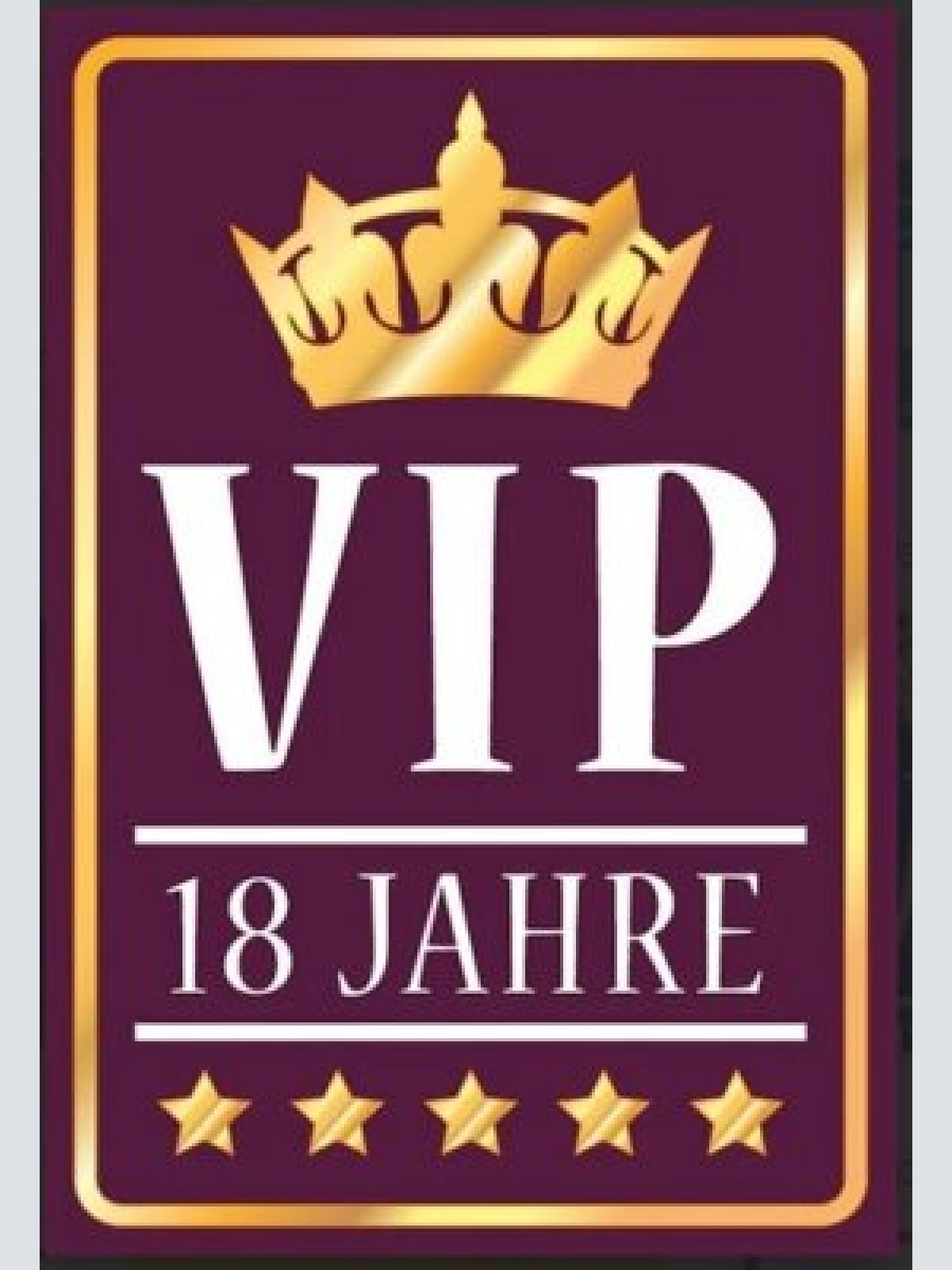 Nostalgie schild  geburtstag vip 18 jahre  12x18/20x30/30x40 blech od. holz