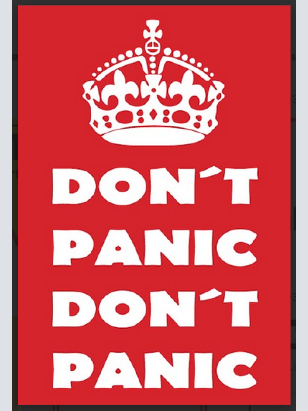 Nostalgie Schild Sprüche Don´t Panic 12x18/20x30/30x40 Blech od Holz