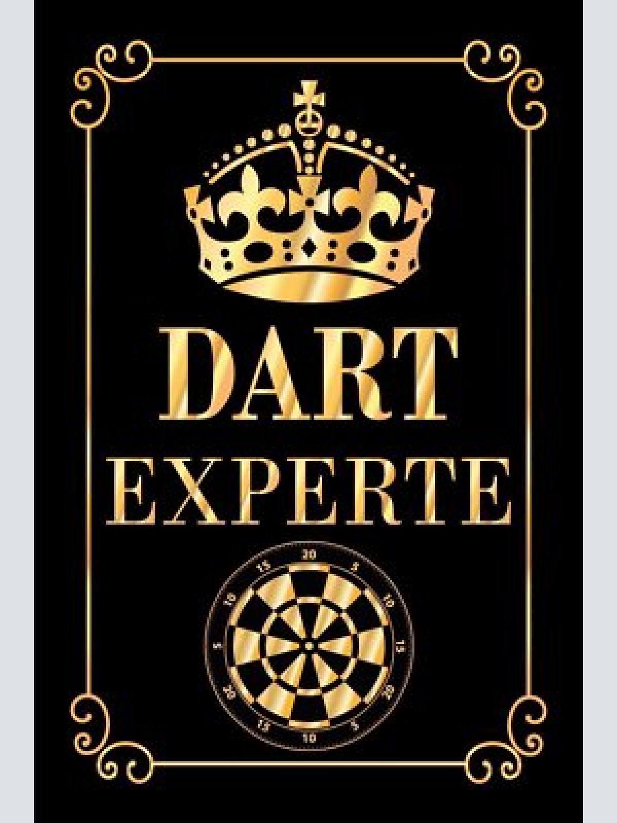 Nostalgie schild dart experte scheibe krone 12x18 / 20x30 / 30x40 blech od. holz