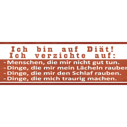 Schild Bin Auf Diät Verzichte auf Menschen Traurig Schlaf 46 x 10 Blech od. Holz